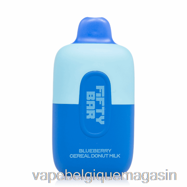 Vape Belgique Cinquante Bar 6500 Lait De Beignet De Céréales De Myrtille Jetable